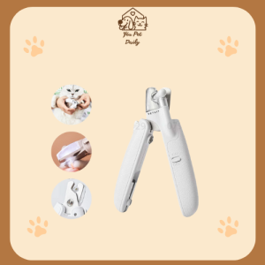 Kiềm cắt móng chó mèo Petkit, có đèn LED và khay đựng móng, dễ dàng sử dụng và an toàn cho thú cưng