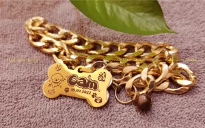 vòng cổ khắc tên chó mèo
